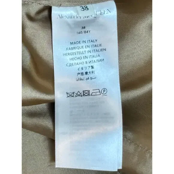 Alexander McQueen $2,450 Camel Hair Peplum Blazer Size XS 38 IT 0-2 US - Picture 8 of 11